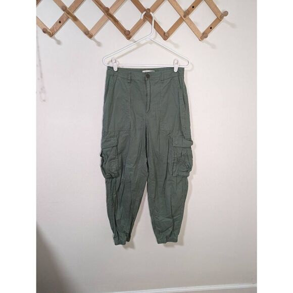 Abercrombie & Fitch Green Lightweight Cargo Pants - Size M - Picture 1 of 8